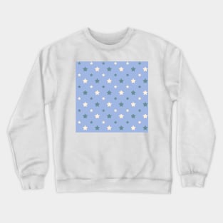 Cute Star Pattern Blue Crewneck Sweatshirt